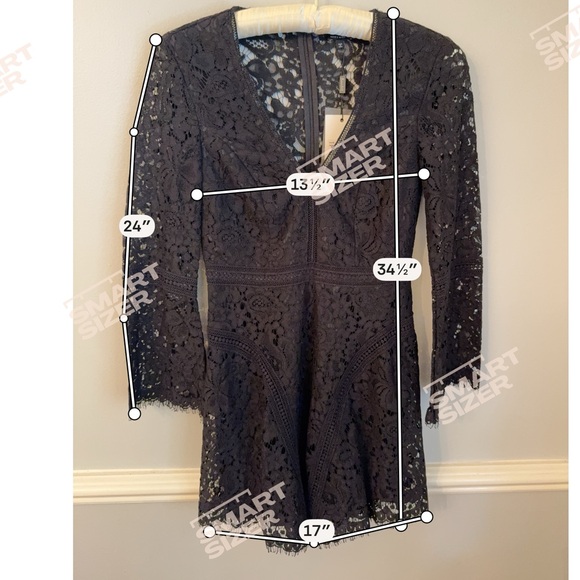 Bardot Dress Midnight Lace Black NWT US 4 / XS EUR 36 Long Sleeve LBD - Picture 4 of 9